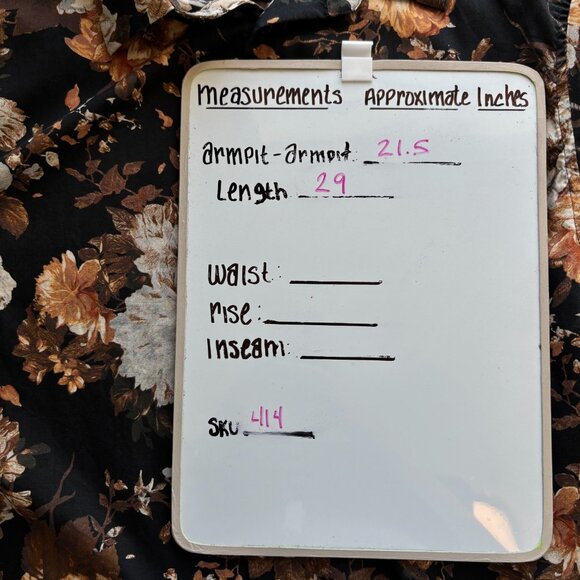 H&M Men's Size Large Button Down Bold Floral Print Black Brown Vintage Vibes - Picture 10 of 10